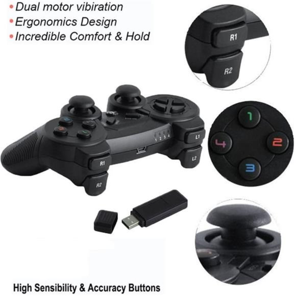 Wireless Game Controller Rechargeable Gaming Joystick Portable Remote Joypad - Picture 6 of 6